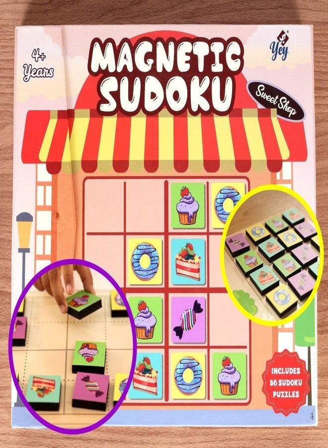 Yey Magnetic Sudoku Book Game for Kids, Travel Game, Brain Games, Brain Booster, Educational Toys for 5 to 7 Years, Magnetic Toys 16 Pieces with 56 Math Brain Teaser Puzzles and Solution - Image 3